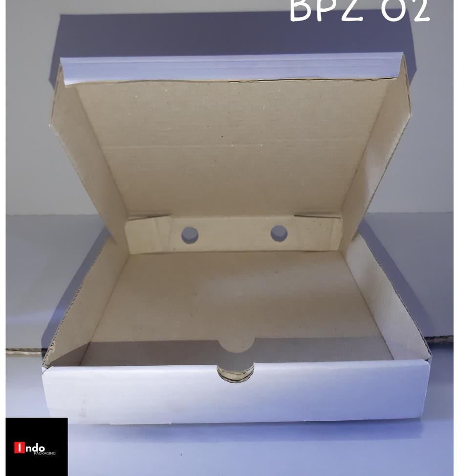 

PA ✉ KARDUS BOX PIZZA PUTIH Uk. 25x25x5 cm POLOS (Terbaru ♪ヽ( ) ❀