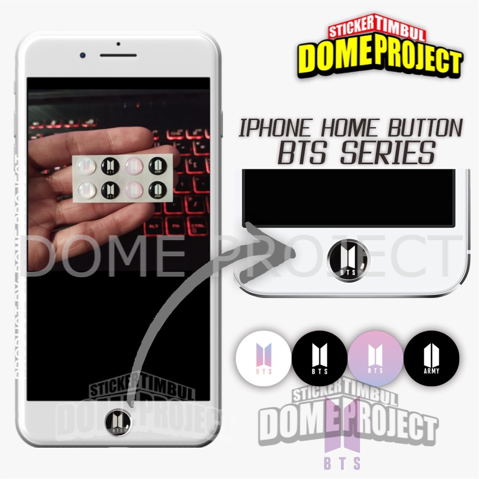 BTS ARMY STIKER TOMBOL HOME SET STIKER TIMBUL LENTUR STIKER HANDPHONE