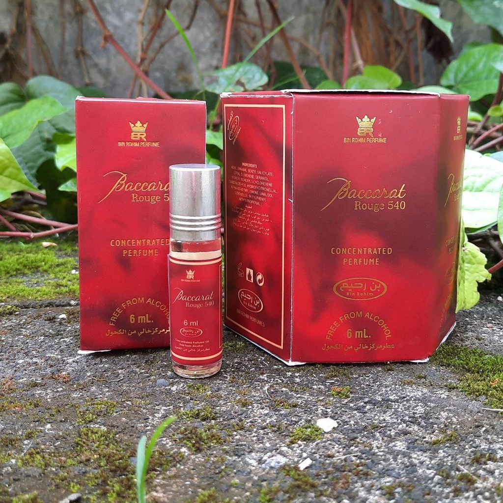 Parfum BACCARAT Minyak Wangi Roll Non Alkohol Merek Bin Rohim Kemasan 6ml