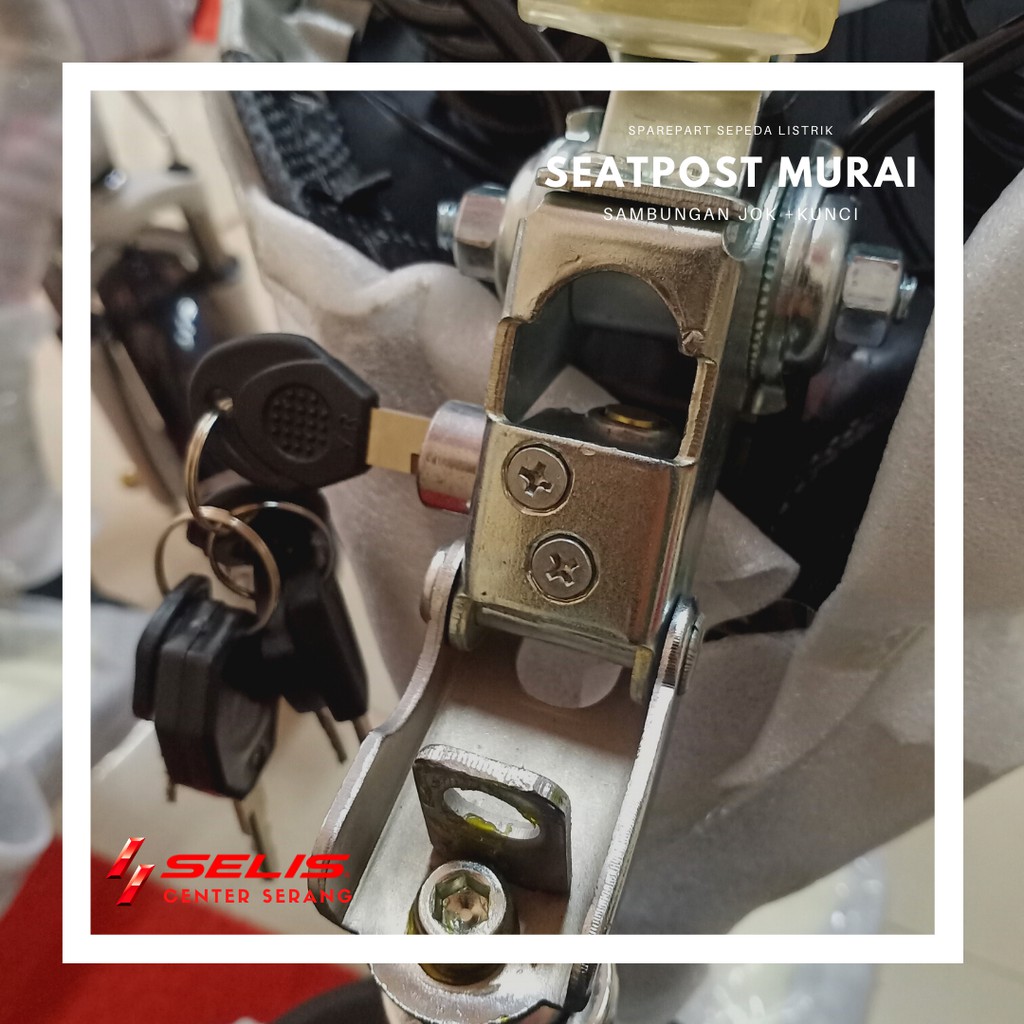 Gagang Saddle / Seatpost Sepeda Listrik SELIS type Murai, Mandalika, Butterfly