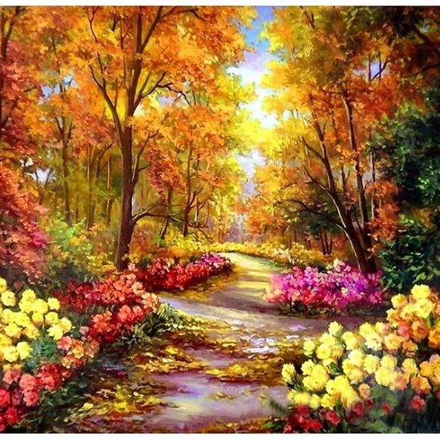 

Home Decor Canvas Paint By Number Kit Oil Painting - No Frame
