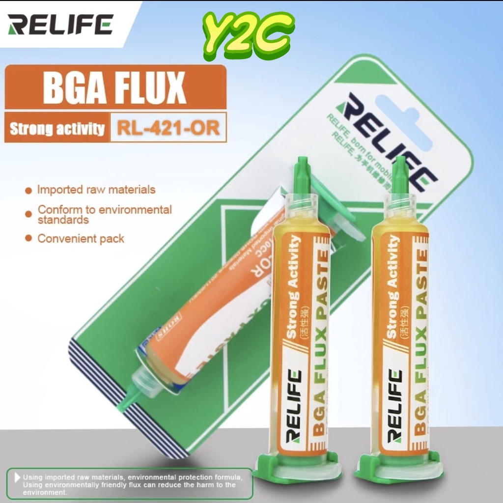 FLUX PASTA RELIFE RL-421-OR BGA 10CC / ALAT SERVIS HP  LENGKAP MURAH