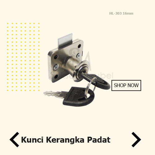 HUBEN Kunci Laci HL - 303-16 | Kunci Laci / Lemari HUBEN