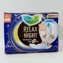 Laurier Relax Night wing 40cm isi 8 pads Gather pembalut wanita (no.15)