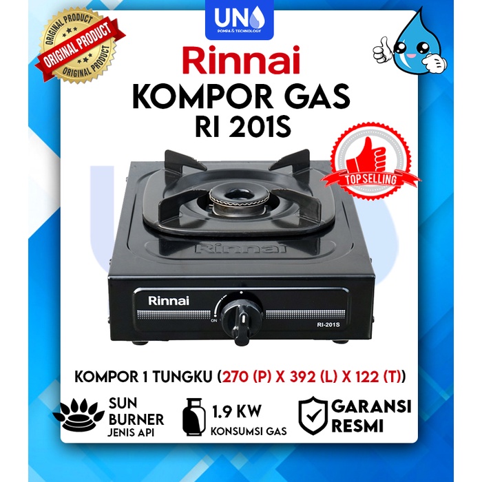 Rinnai Kompor Gas 1 Tungku RI 201 S / RI-201 S / RI201S