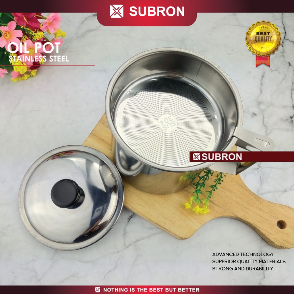 Oil Pot Subron/BMW Mug Saringan Minyak Stainless 1200 Ml