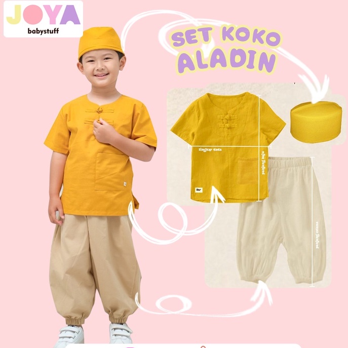 ❤️JOYA BABYSTUFF ❤️ SETELAN KOKO ALADIN - SET KOKO ANAK - SETELAN BAJU MUSLIM ANAK LAKI-LAKI
