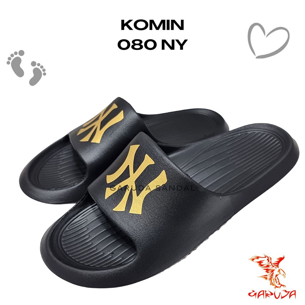 Sandal Selop Wanita Komin 080-1 NY Phylon EVA motif NY trendy 36-40