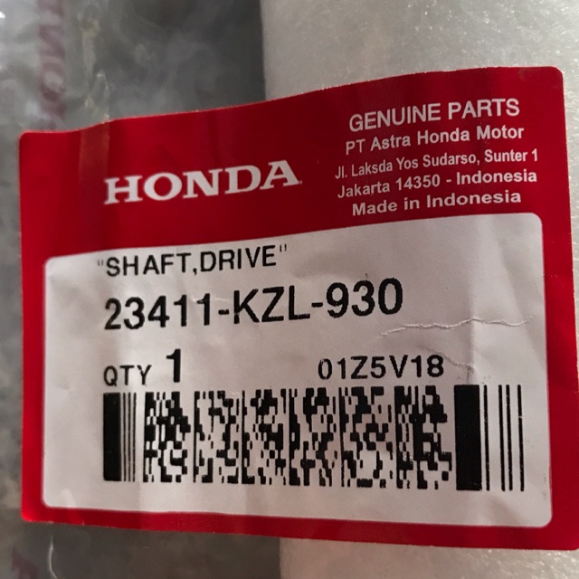 As CVT Pully pulley depan Shaft drive Honda Beat inject New Vario 110 fi 23411 KZL 930