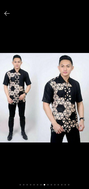Bswart Batik Hrb026 Kenongo Hem Pendek Anjani Biru Pekalongan M L Xl Batik Pria Murah Modern Grosir
