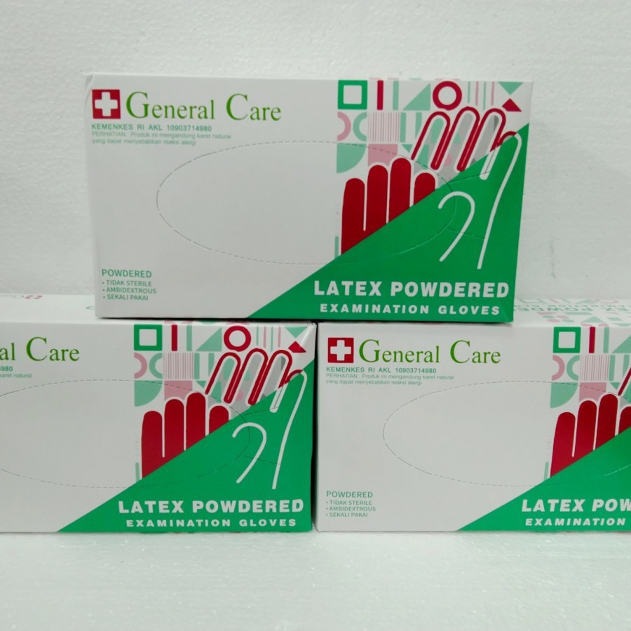 Sarung Tangan Latex General Care Powdered 100 PCS