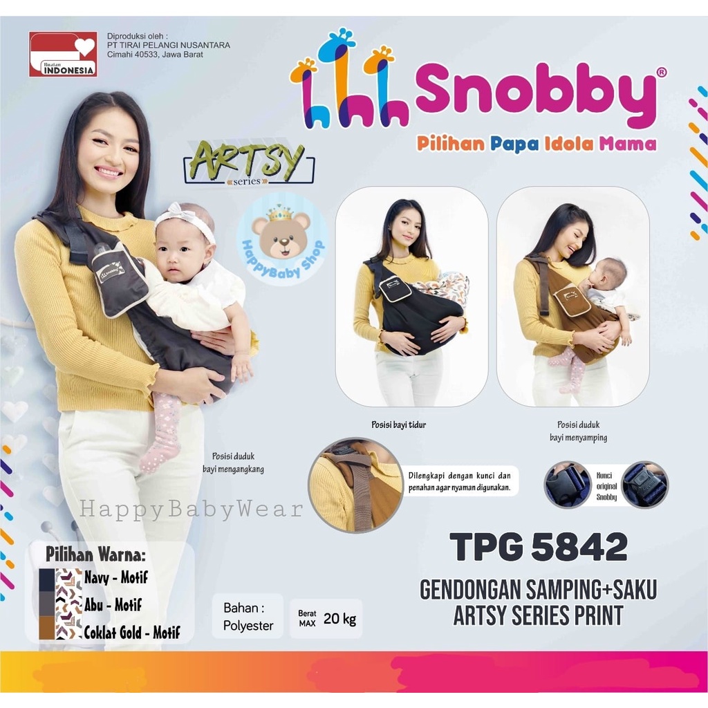 Snobby Gendongan Bayi Samping + Saku Print Artsy Series - TPG 5842