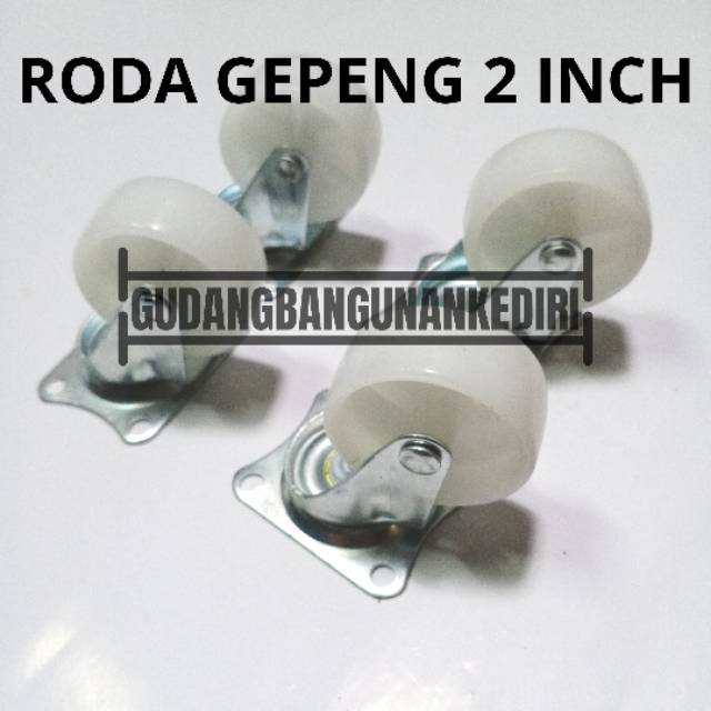 Roda Nylon 2&quot; Caster / Roda Etalase Roda Trolley / Roda Gerobak / Roda Gepeng 2 inch | Roda casters