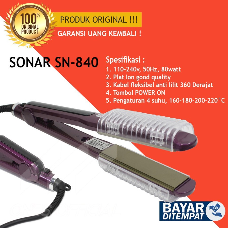 COD CATOKAN Rambut Sonar SN 840 Pelurus / Catokan SONAR SN 840 + SISIR