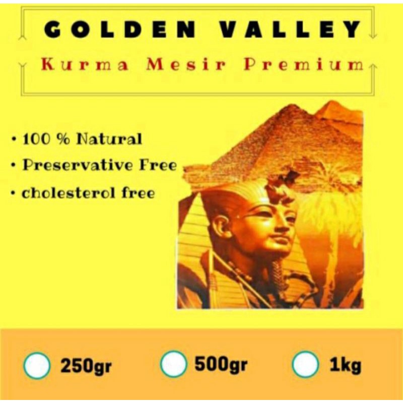 STICKER KURMA / STICKER KURMA SUKARI / VALEY / LABEL KURMA GOLDEN VALLEY / BEST SELLER / KURMA SUKAR