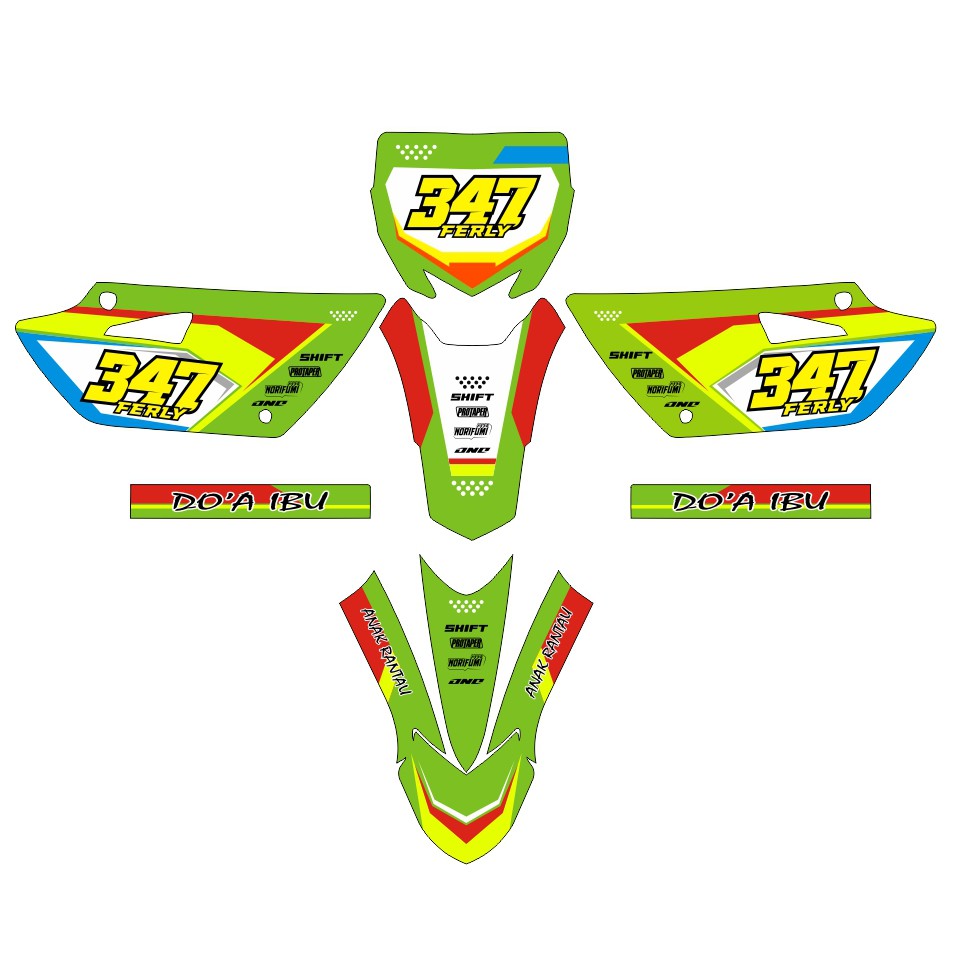 YZ STIKERCUSTOM FULL BODY DECAL STICKER STRIPING keren