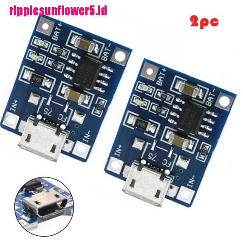 2pcs Modul Board Charger Baterai Lithium 1A 5V TP4056