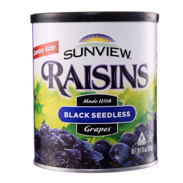 

sunview raisins black seedless grapes jumbo size