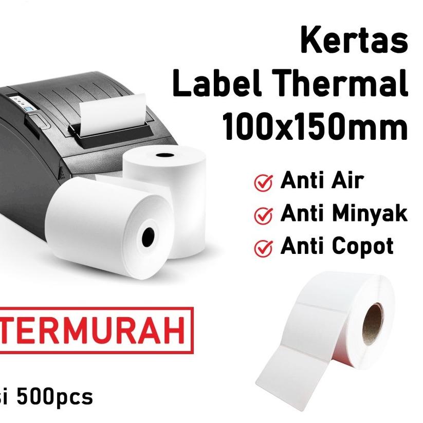 

Update! NG Sticker Kertas Thermal / Thermal Label 100 x 150 mm A6 500 pcs