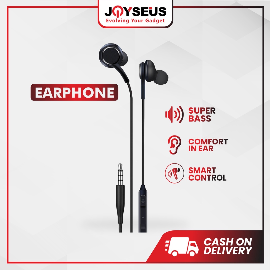 Earphone Joyseus Ear Sport Earphones with mic black - EP0013