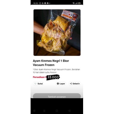 

ayam frozen siap masak bu tjondro