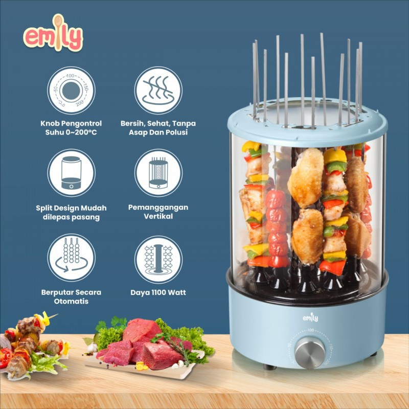 Emily Smokeless Satay Maker Pemanggang Sate- EHP-11403