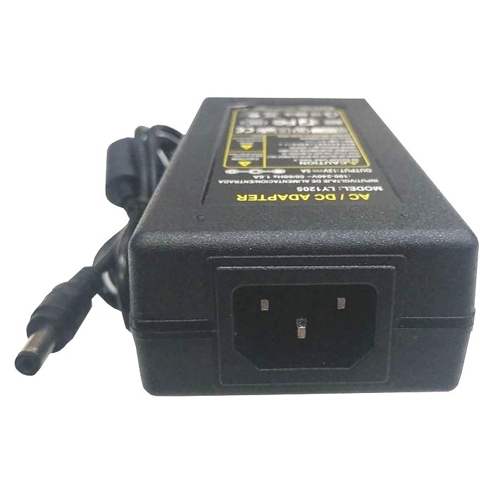 ADAPTER AC to DC 12V 5A jek 5.5x2.5mm 60W Adaptor LED CCTV DVR Monitor