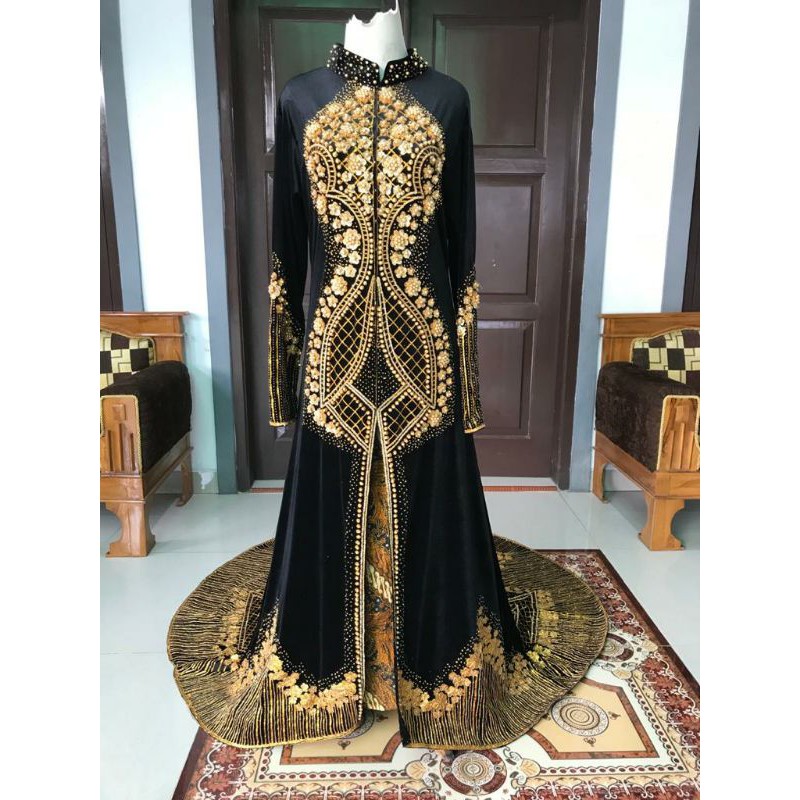 Kebaya Pengantin Bludru Modern