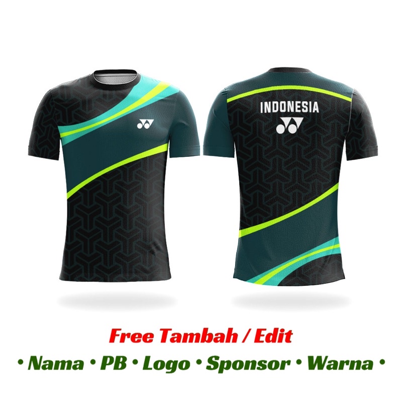 Jersey Bulutangkis Badminton Custom | Baju Kaos Badminton Bulutangkis Custom Satuan | Full Printing 