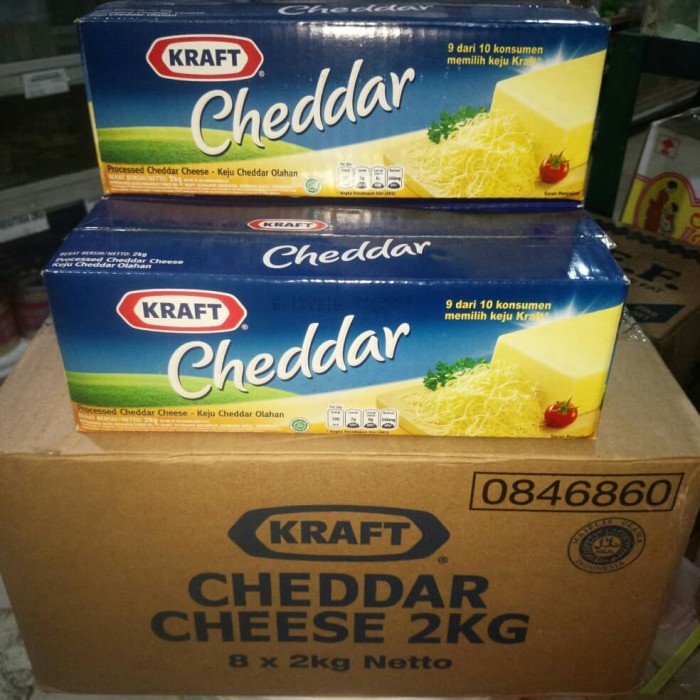 

Keju Cheddar Kraft 2Kg