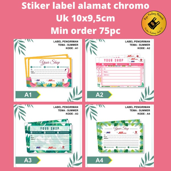<Free Desain> Stiker Label Alamat pengiriman ukuran besar | Sticker | stiker | label