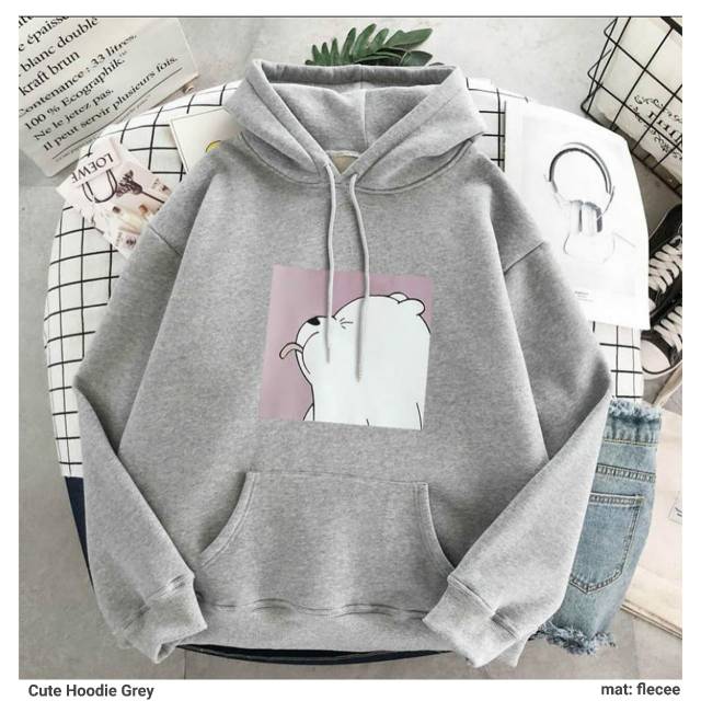 CUTE BEAR HOODIE WANITA - HOODIE BEST SELLER - JUMPER HALUS TERLARIS