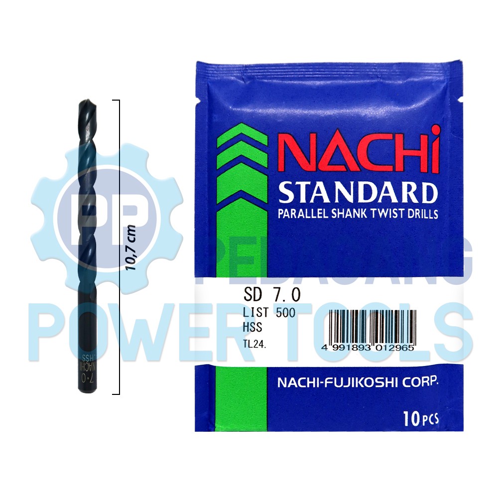 NACHI MATA BOR BESI 7 MM ASLI MATABOR 7MM HSS DRILL BITS ORIGINAL