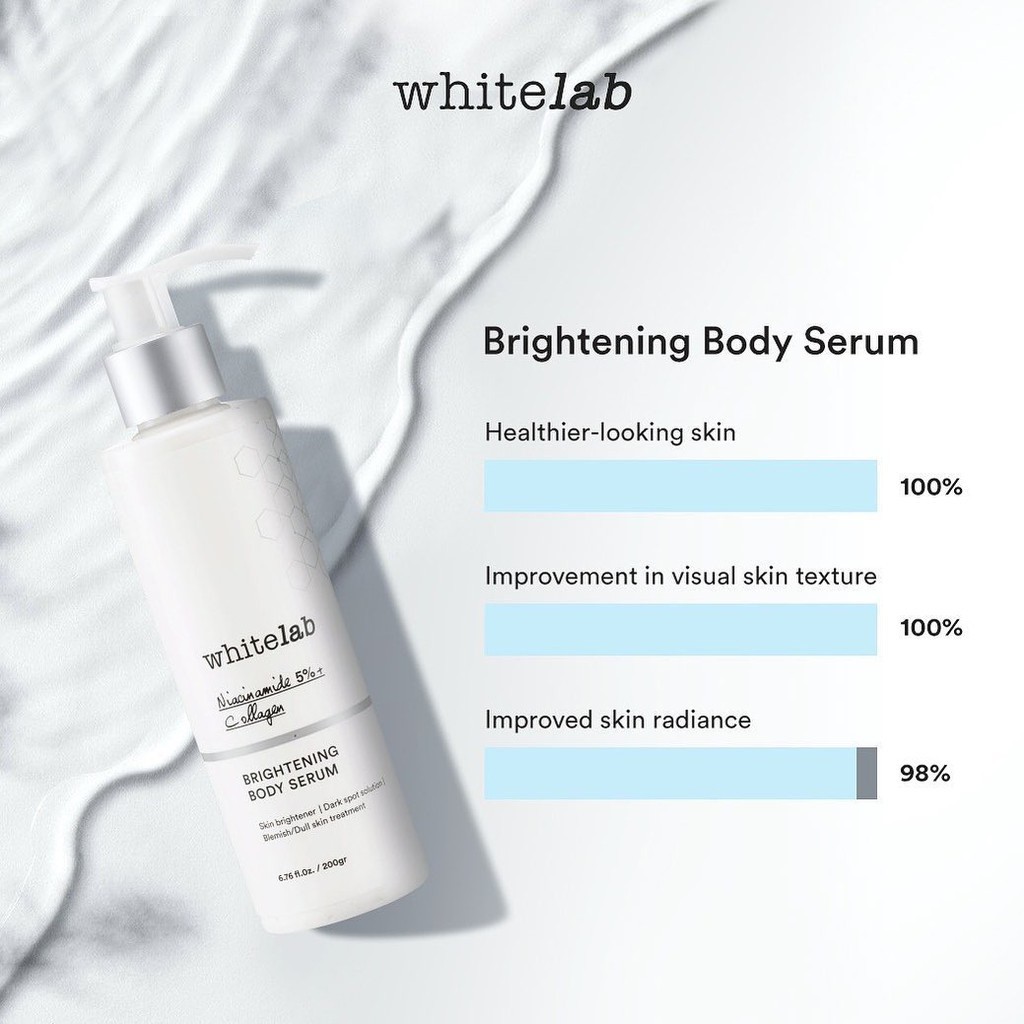 [BPOM] Whitelab Brightening Body Serum 200 Gr (Niacimide 5%+ Collagen)