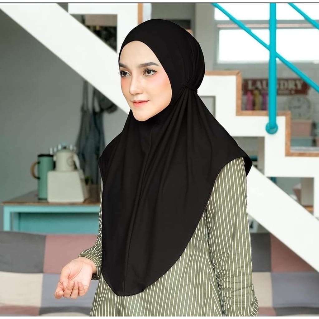 Hijab Bergo Mecca Non Pet Tali Instan Daily Jilbab Jersey Original Premium Pusatgrosir_solo