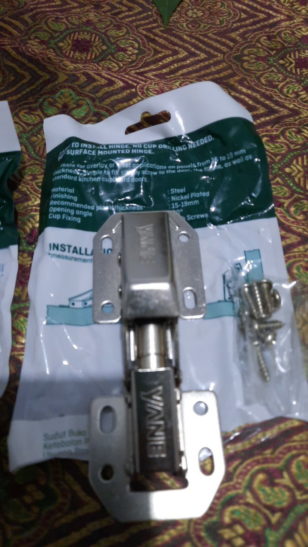 Engsel Kodok Slow Motion Soft Close Engsel Sendok Kodok Menutup Pintu Perlahan Per Buah Set Skrup