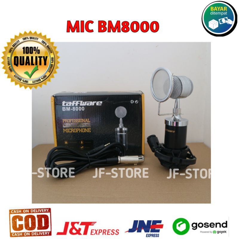 Microphone kondenser BM8000 ORIGINAL untuk Smartphone dan Kamera