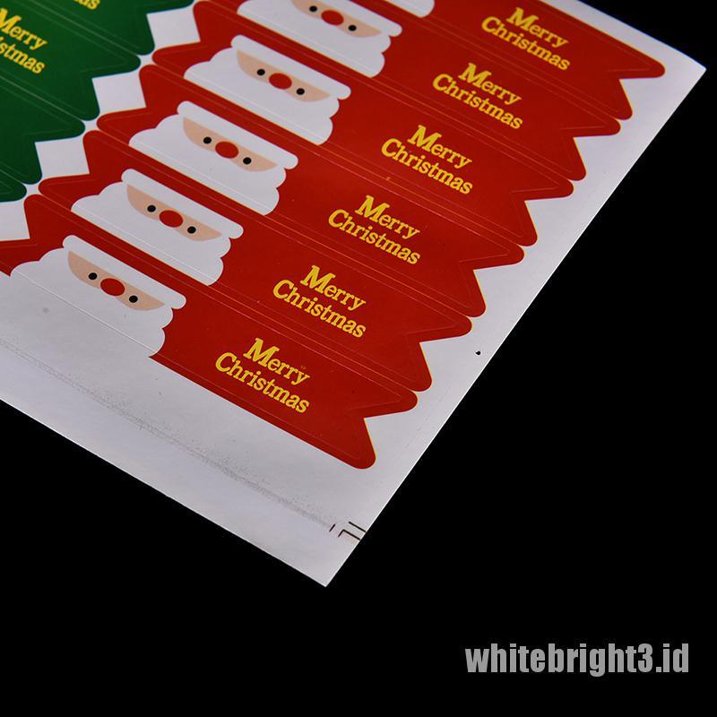 &lt; White3 &gt; 36 Pcs Stiker Label Motif Santa Claus Natal Untuk Dekorasi Scrapbook / Kartu DIY