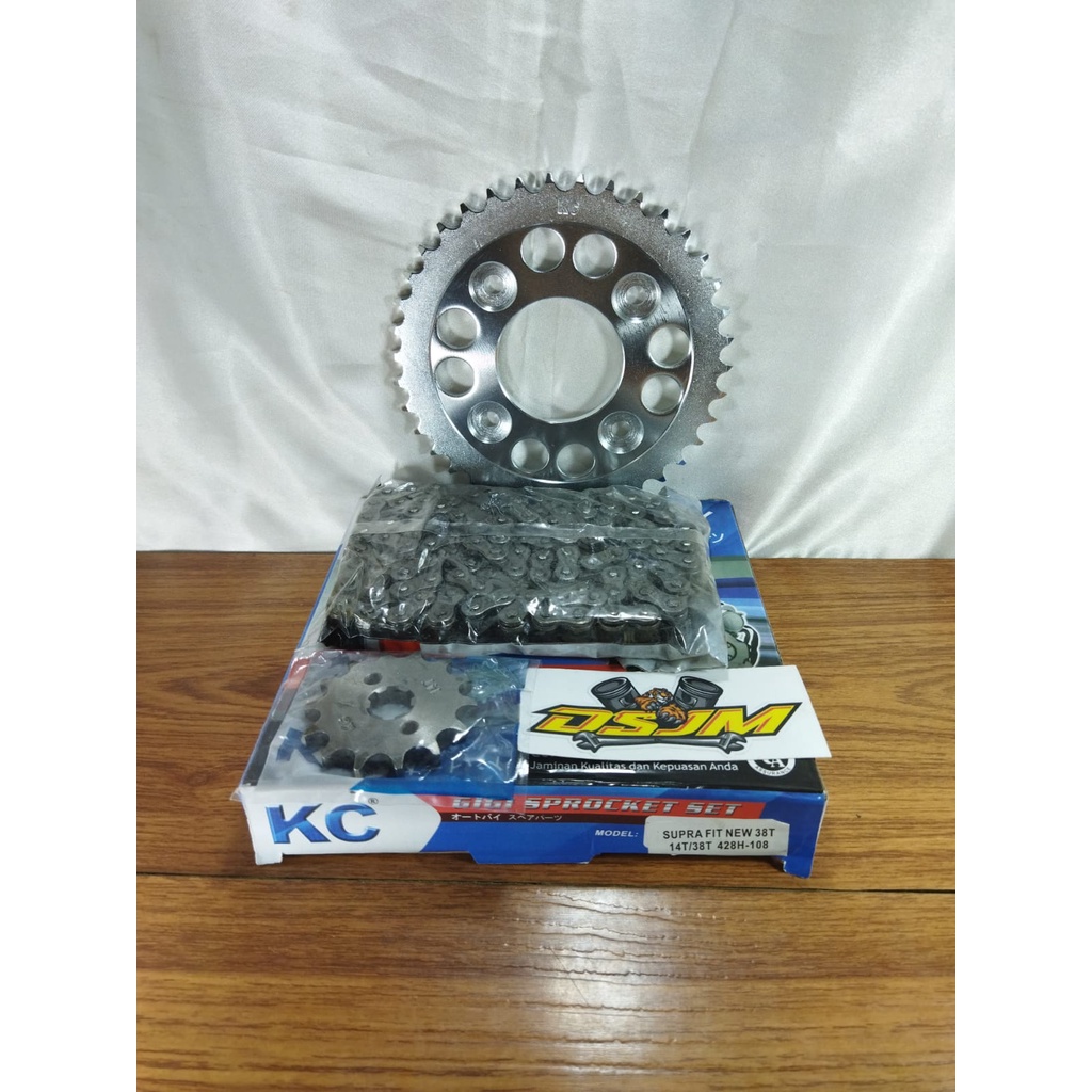 GEAR SET SUPRA FIT NEW 38 T GIR PAKET SUPRA FIT NEW 38T 14T/38T 428H-108 GIRSET KC