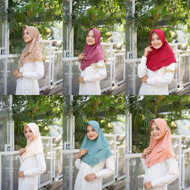 HIJAB / KHIMAR / JILBAB INSTAN PAKAI PET TALI IKAT KE BELAKANG