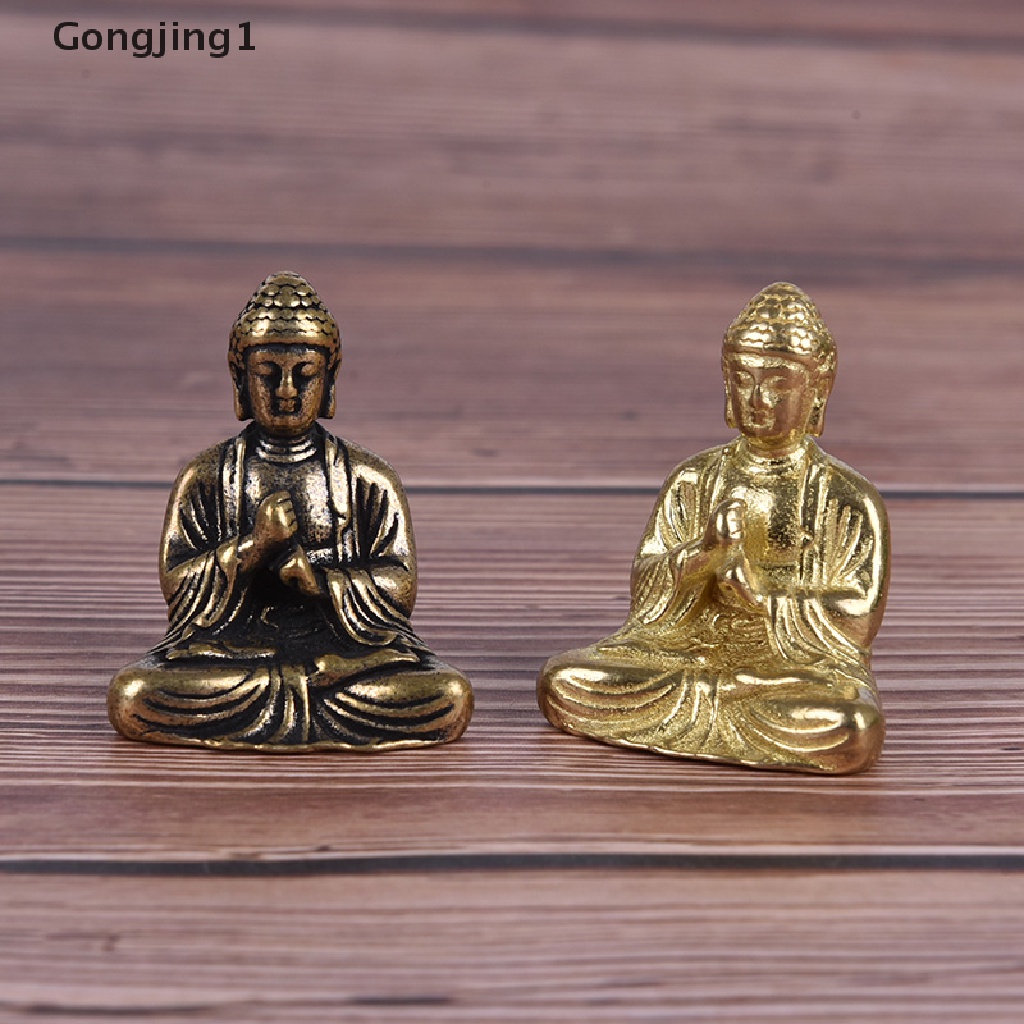 Gongjing1 Patung Buddha Thailand Mini 2 Warna Untuk Dekorasi Rumah