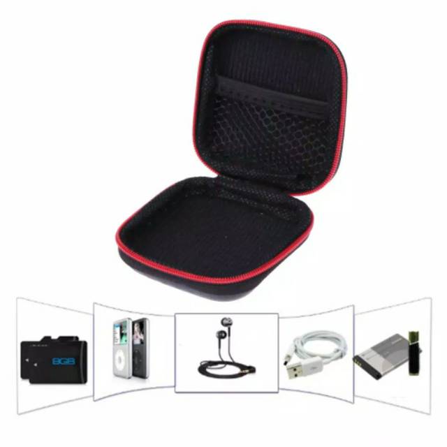 TAS MINI CASE BAG STORAGE EARPHONE CUBE MICRO SD FLASHDISK AIRPOD PENYIMPAN AMAN DAN PRAKTIS |2052