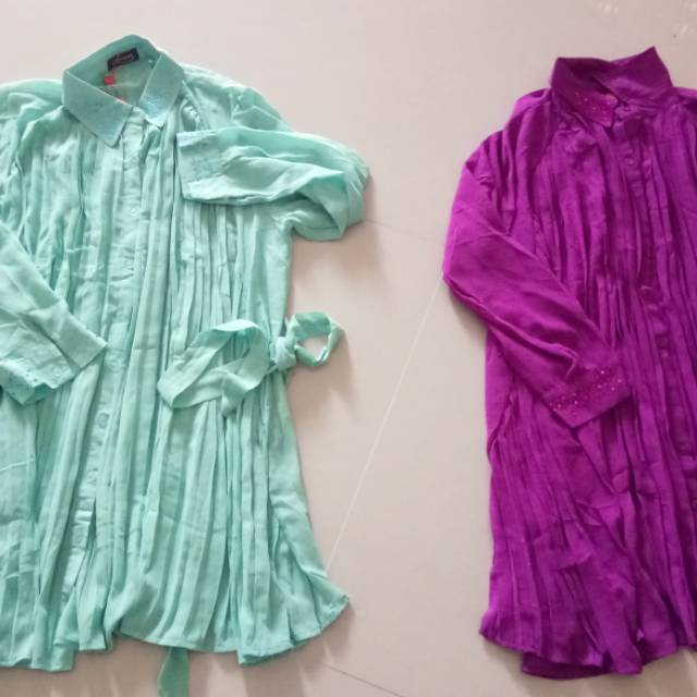 Tunik/Long Tunik Plisket Import Jumbo.