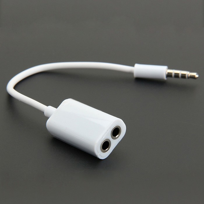 Audio Converter Splitter Jack 3.5mm Male To Dual Female MicroPhone - HITAM