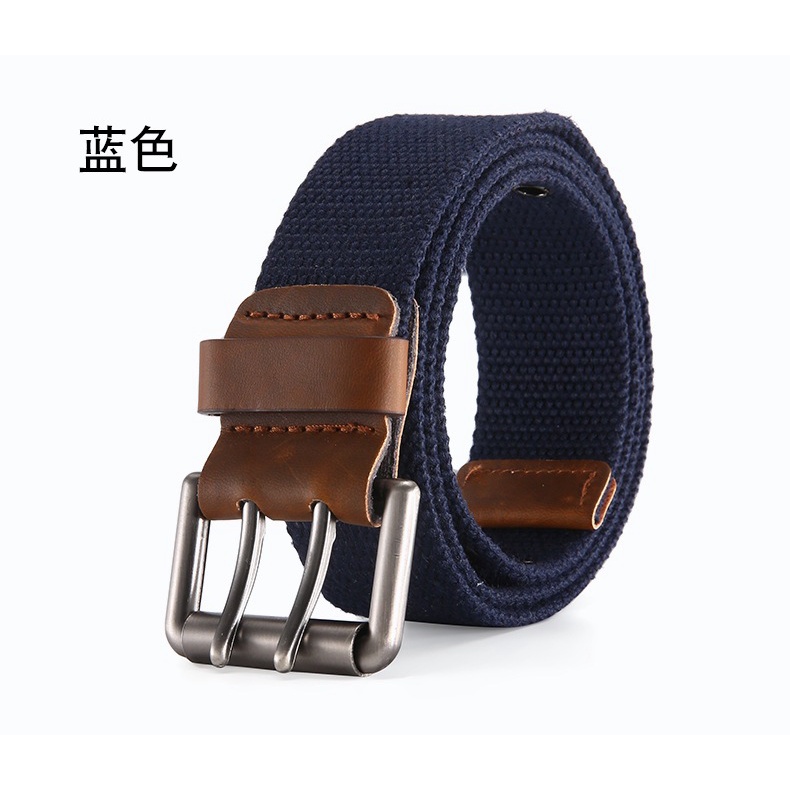 Ikat Pinggang Gesper Ganda Sabuk Kanvas Tebal Kualitas Mantap Men Belt S056