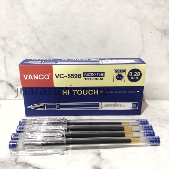 

Bolpen Hi-Touch Biru 0.28 Vanco VC-559B (1042) / Pulpen High Tech Hi Tech HiTech HiTouch / Ballpoint Bolpoin Bolpen 0.28mm