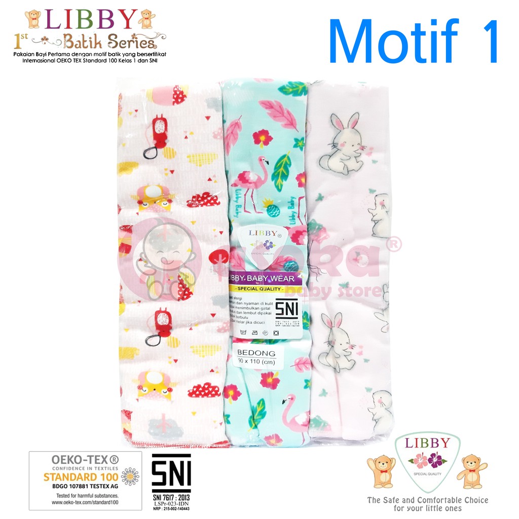 Bedong Libby Motif Mix 110 x 90 cm Girls ASOKA