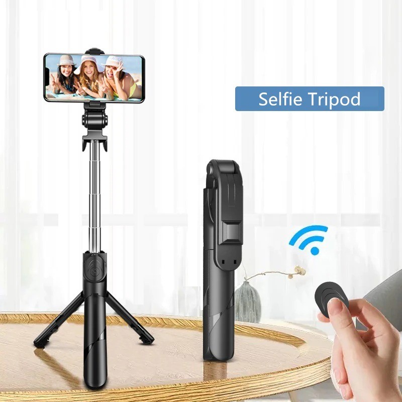 Tongsis Tripod dengan Bluetooth Shutter - XT-02 - Black