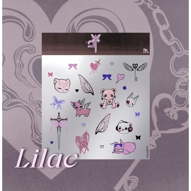 

[papikai]Lilac deco stickers