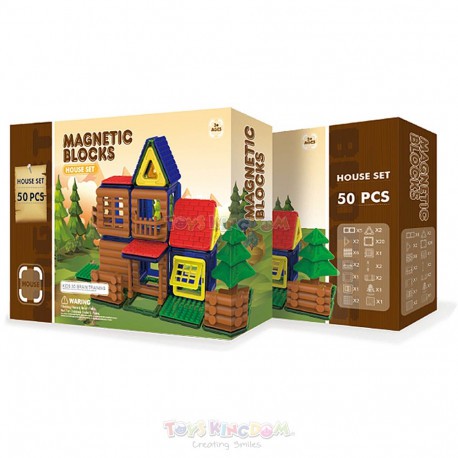 Magnetic Blocks House Set Bricks Kingdom Mainan Magnet Connetix Magformers